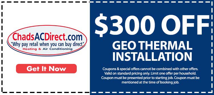 discount on geo thermal installation