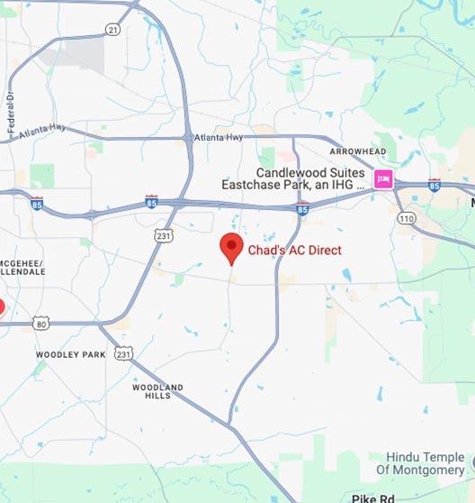 Service Areas - Chad's AC Direct